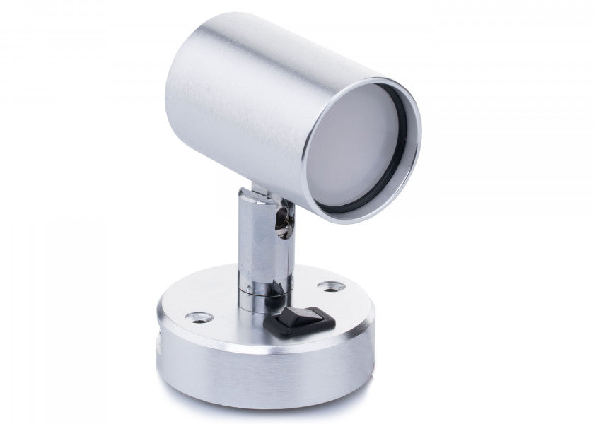 LED leselampe TUBE D1 børstet aluminium forfra