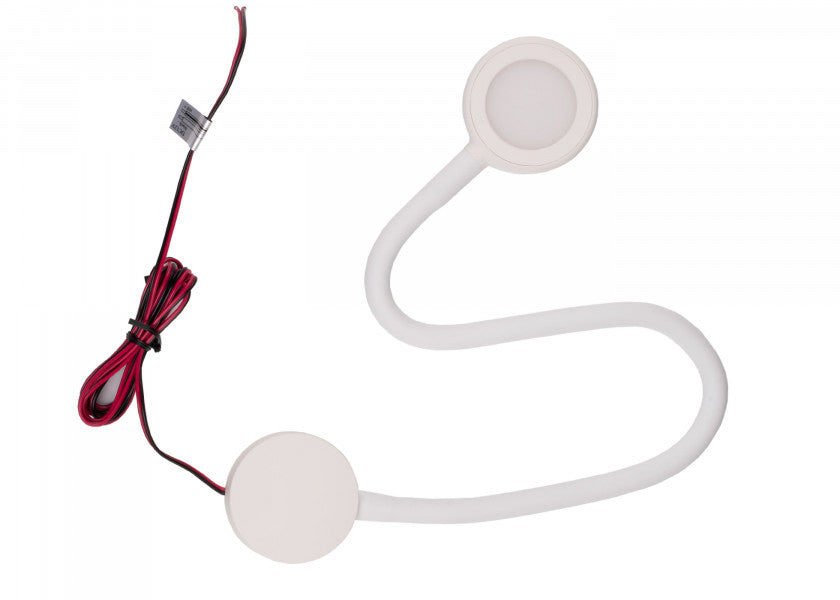 LED leselampe VOLOS dimmbar med 2 USB-porter hvit lysstyrke justering