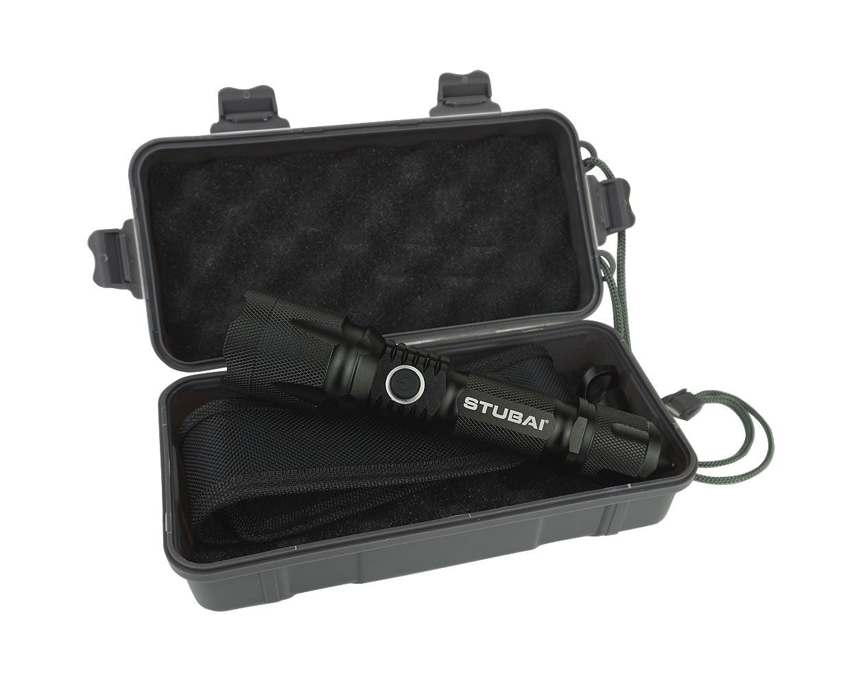 LED lommelykt 800 lumen oppladbar USB rekkevidde 300 m nærbilde