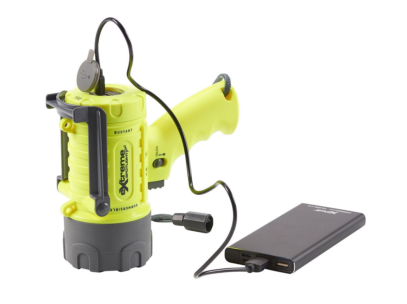 Detaljbilde av LED lommelykt oppladbar USB vanntett flytende