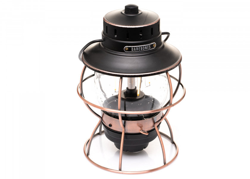 LED-lykt bronse 1000 lumen varmhvit lys - Barebones nærbilde av lys