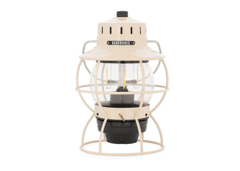 Detaljbilde av LED-lykt vintage hvit 1000 lumen med bærehåndtak