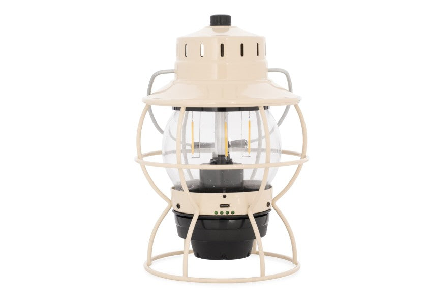 LED-lykt vintage hvit 1000 lumen med bærehåndtak lys i bruk