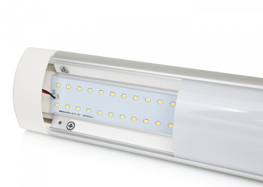 LED lyslist aluminium 10-30 V 20 W for kabin og maskinrom bakside
