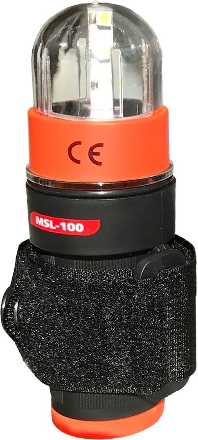 LED nødbluss MSL-100 forfra