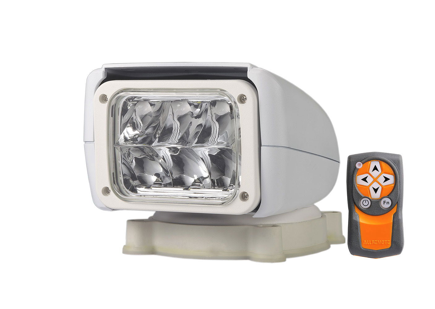 LED søkelys 75 000 candela 550 m rekkevidde 12V beskyttelsesgrad IP 65 - Ferropilot forfra