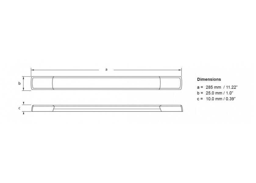 LED striplampe hvit vanntett under 2W - detalj