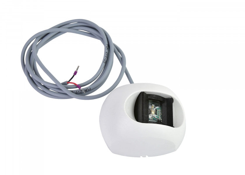 LED styrbordlanterne serie 34 hvit 12/24V Aqua Signal montert på båt