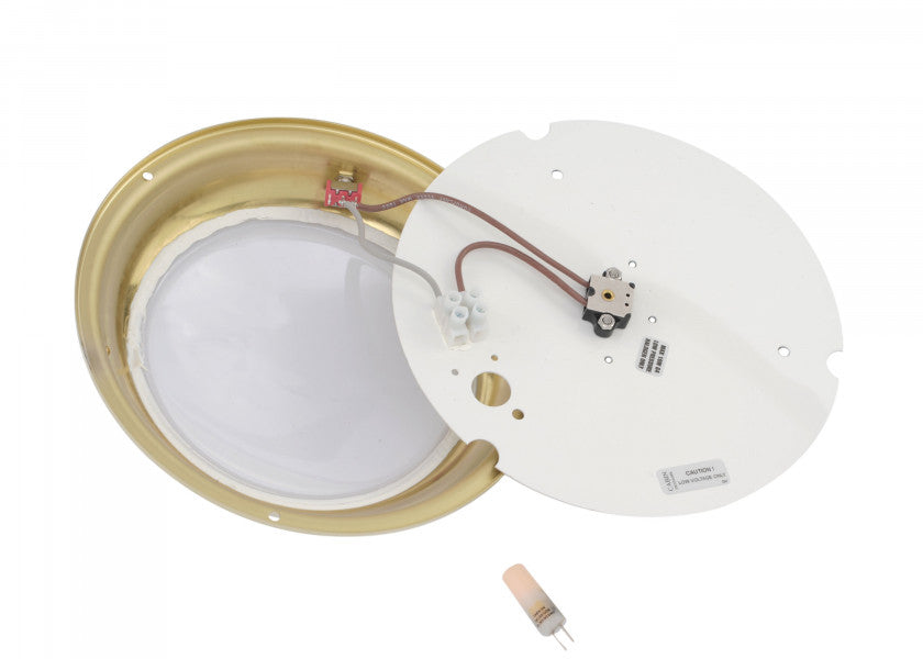 Detalj av LED taklampe ANNE messing med bryter