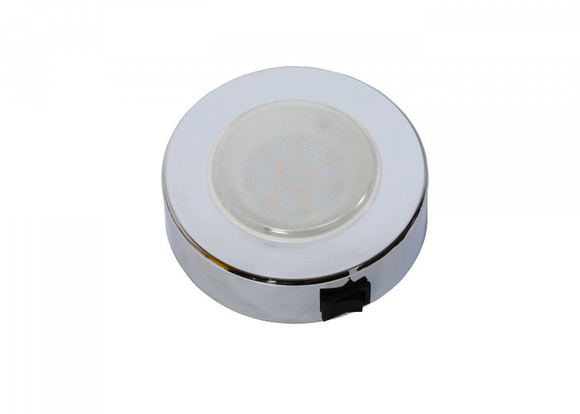 LED taklampe forkrommet 150 lumen 8-30V 2W forfra