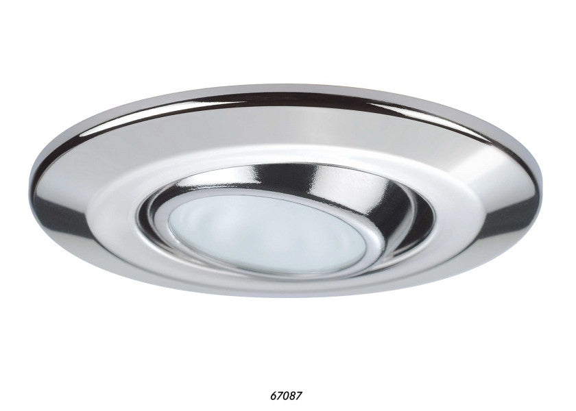 LED taklampe LUCILLE justerbar rustfritt stål polert forfra