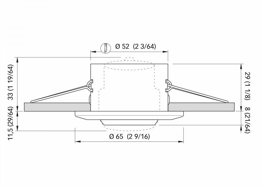 LED taklampe LUCILLE justerbar rustfritt stål satinert bakside