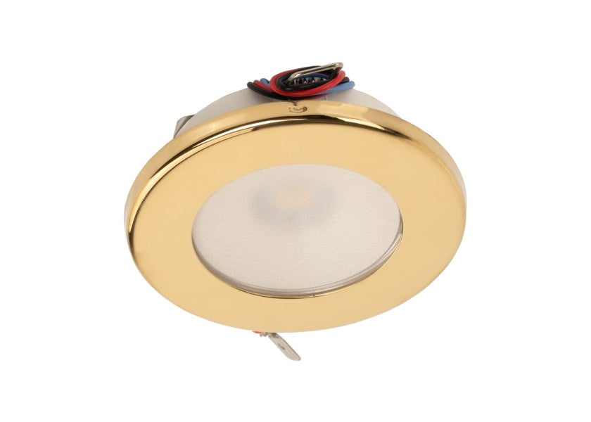 LED taklampe TED DUAL gull polert varmhvit/rød detalj