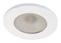 LED taklampe TED DUAL rustfritt stål hvit finish varmhvit/rød forfra