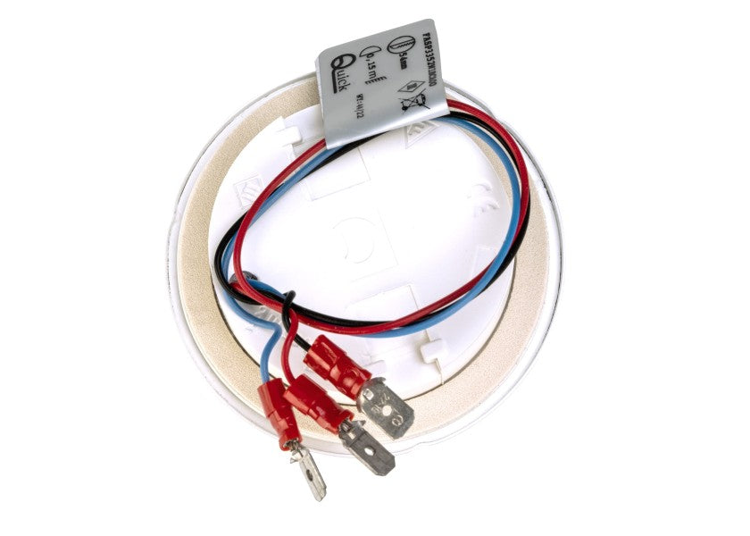 LED taklampe TED DUAL rustfritt stål hvit finish varmhvit/rød bakside