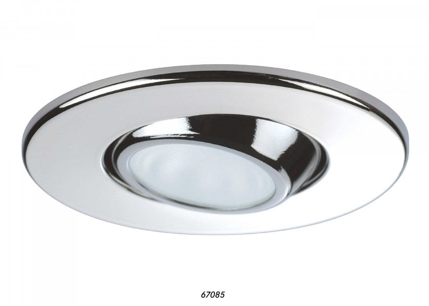 LED taklampe YOKO rustfritt stål polert forfra