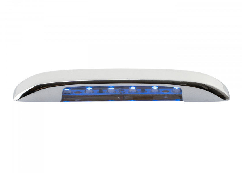 LED trinnlys BARTEGO blå nedoverlysende forkrommet SMD forfra