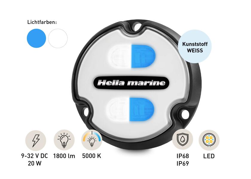 LED undervannslys APELO A1 kunststoff hvit lysbilde 9
