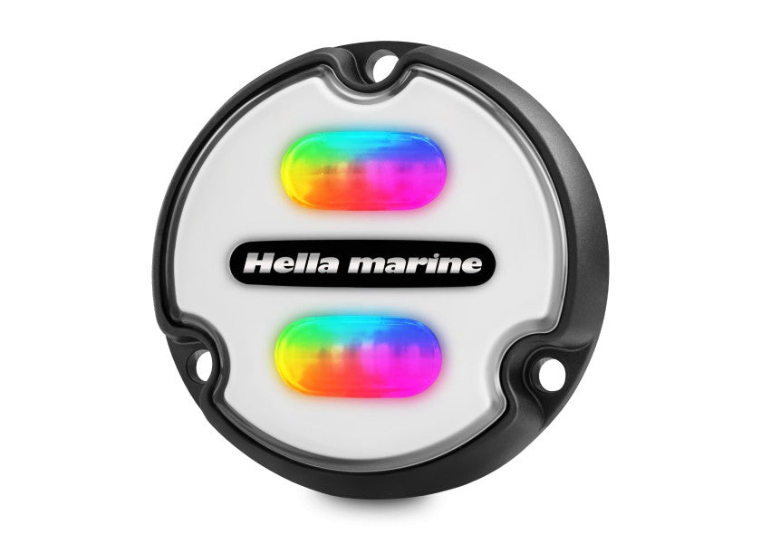 LED undervannslys APELO A1 RGB kunststoff hvit forfra
