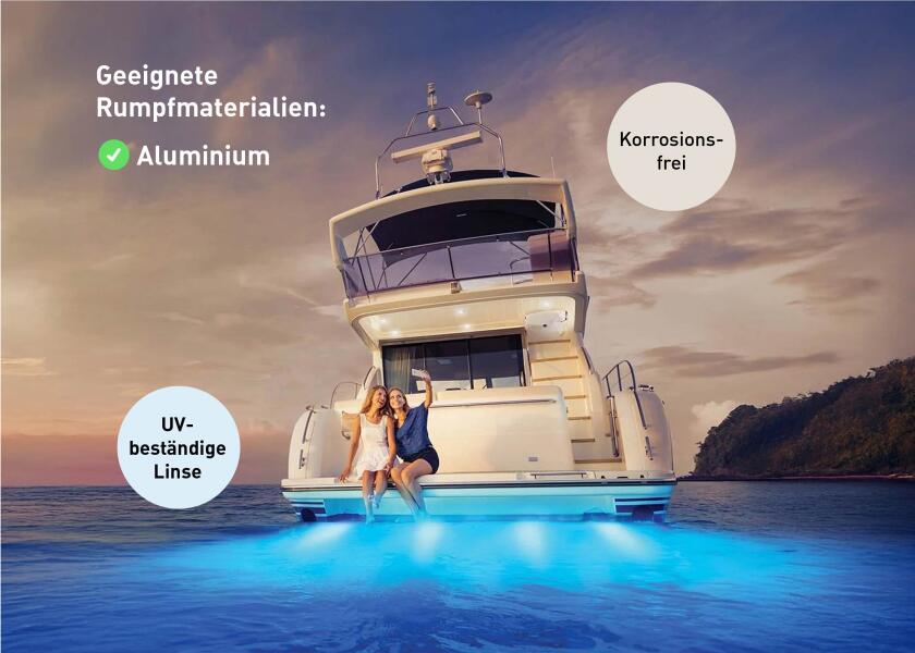 LED undervannslys APELO A2 aluminium antrasitt kabeltilkobling