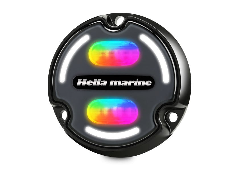 LED undervannslys APELO A2 RGB aluminium antrasitt forfra