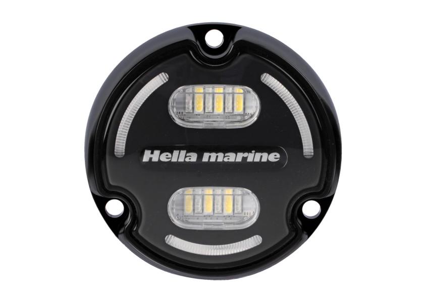Nærbilde av LED undervannslys APELO A2 RGB aluminium antrasitt