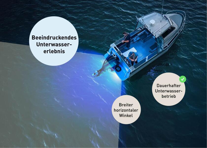 LED undervannslys APELO A2 RGB bronse hvit 3000 lumen - Hella Marine