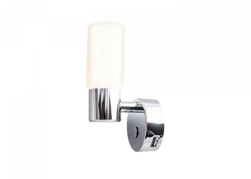 LED vegglampe LEIA LW1 med dimmer og USB-lading bakside