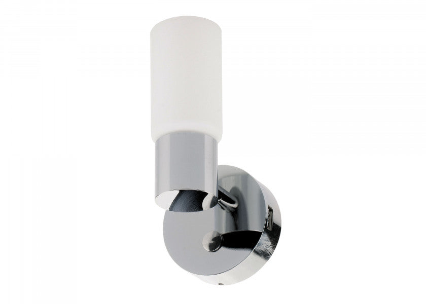 Nærbilde av dimmer på LED vegglampe LEIA LW1 med USB-lading
