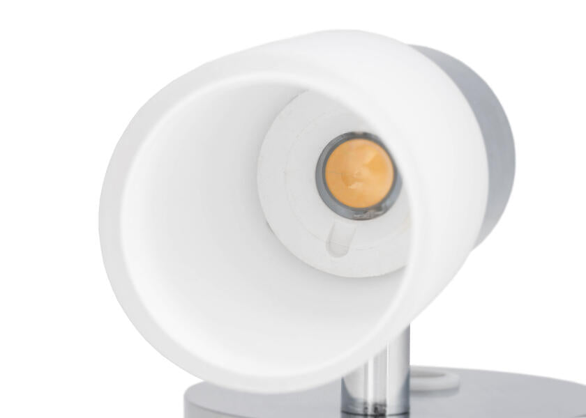 LED vegglampe rund med touch-bryter og USB-C ladeport 2700K bakside