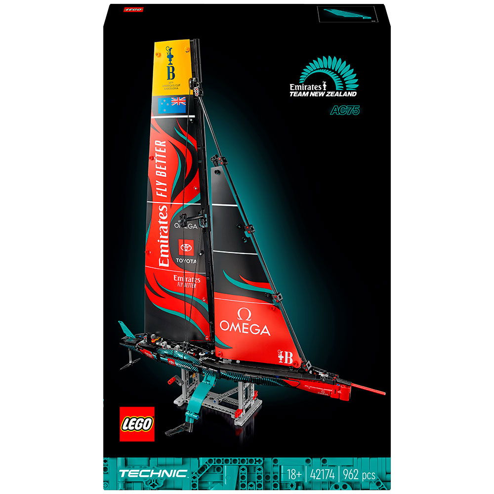 LEGO Technic 42174 Emirates Team New Zealand AC75 regattayacht bakside