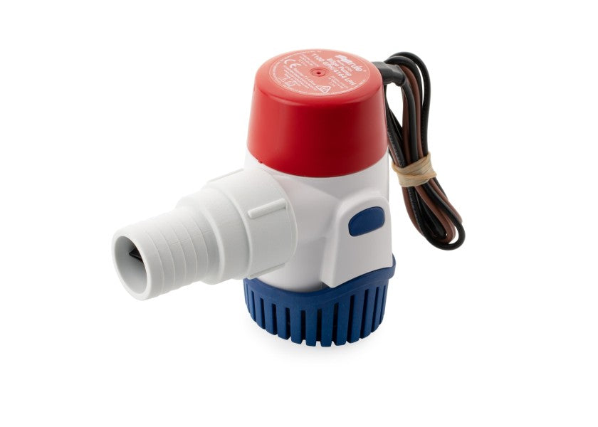 Lensepumpe 1100 12V 69 l/min 1 1/8" slangeanslutning - Rule forfra
