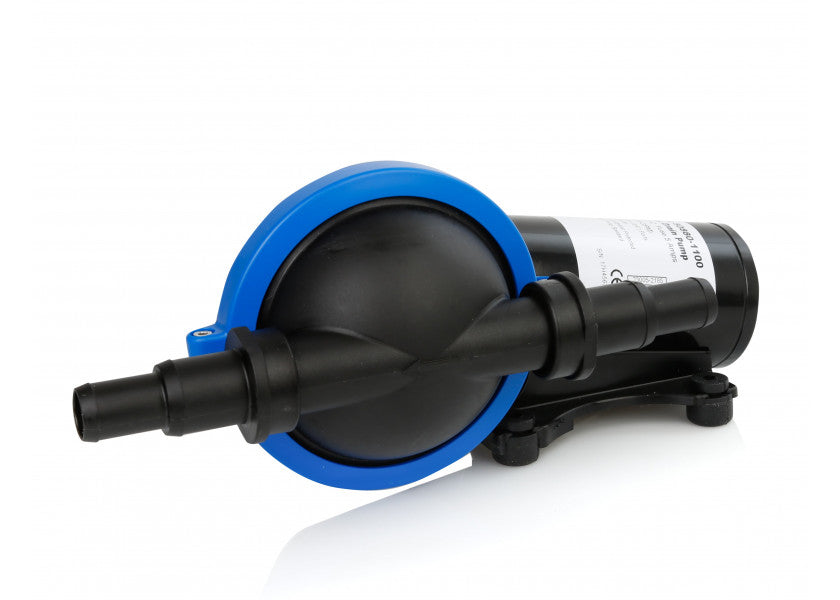 Lensepumpe 12V 16 l/min 3/4" slangeanslutning - Jabsco forfra
