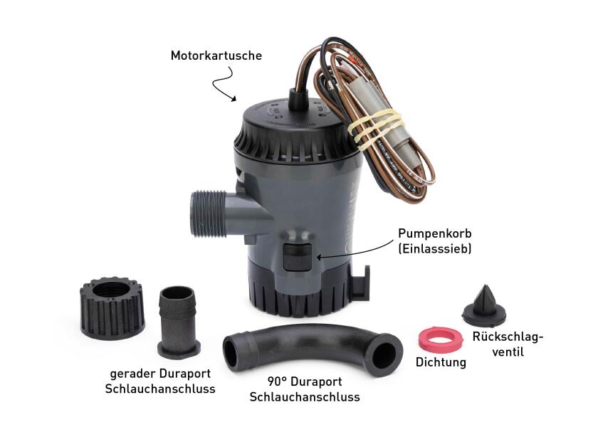 Lensepumpe Aqua Void automatisk 500 GPH 12V 38 l/min 3/4" - Johnson Pump