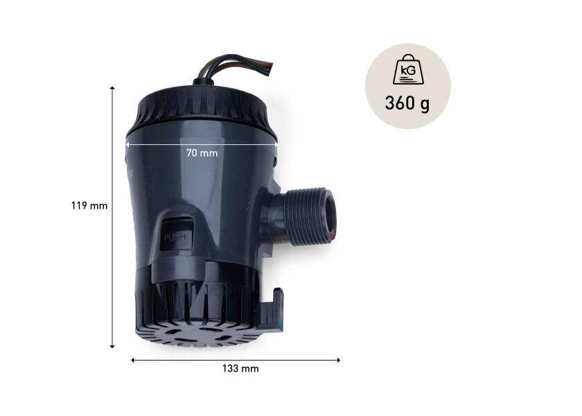 Lensepumpe Aqua Void automatisk 800 GPH emballasje