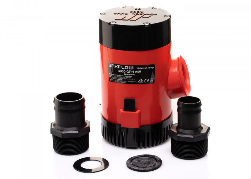 Lensepumpe L4000 12V 258 l/min 1 1/2" tilkobling detalj