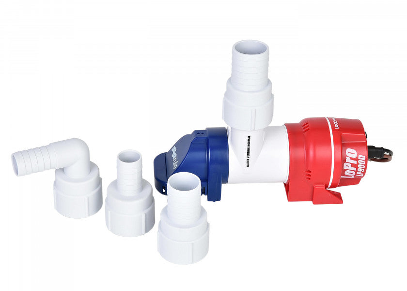 Lensepumpe LP900D lavprofil 12V 57 l/min høyde 58 mm forfra