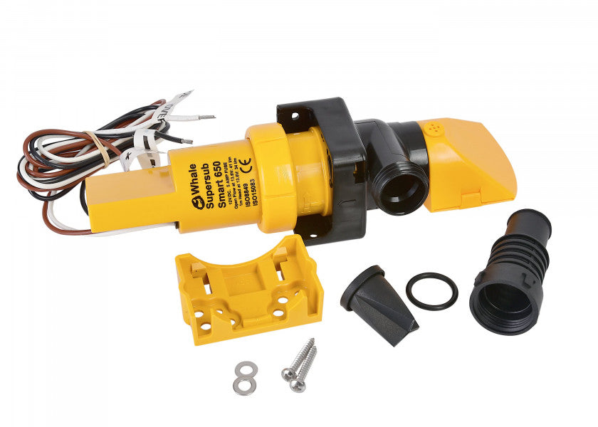 Lensepumpe Supersub Smart 650 12V 41 l min montert i båt