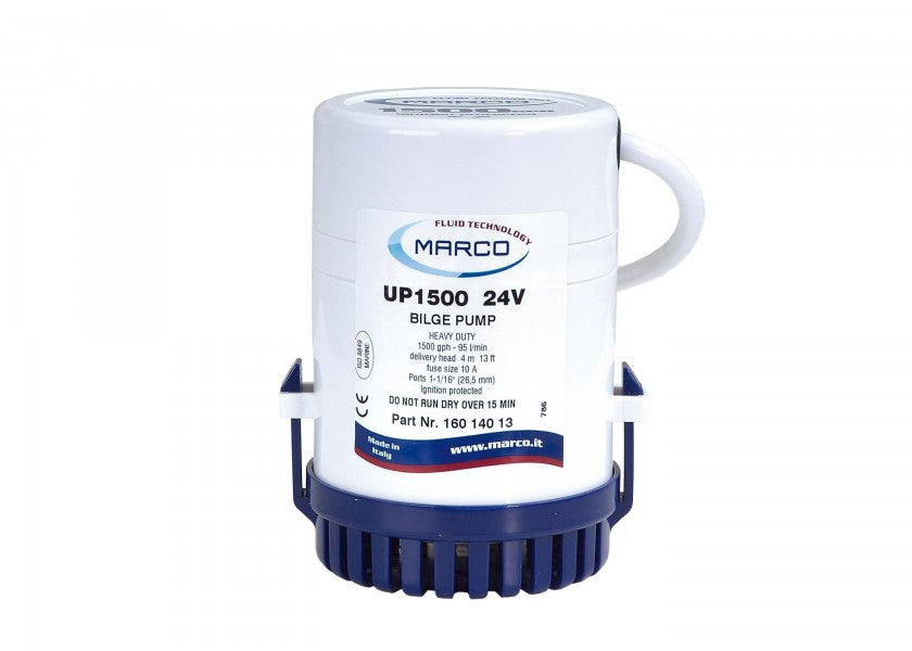 Lensepumpe UP1500 24V 95 l/min slangetilkobling front