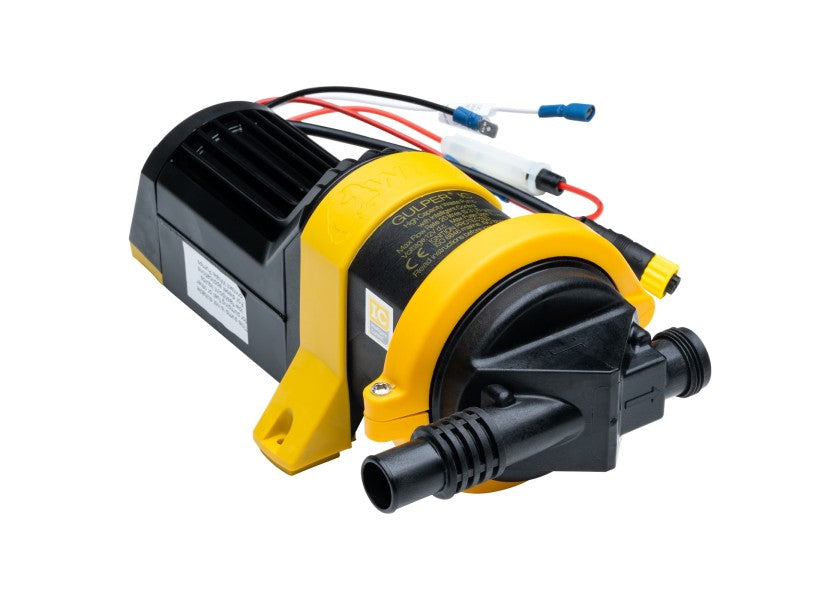 Lensepumpesystem Gulper IC 24V 20 l/min med flottørbryter bakside