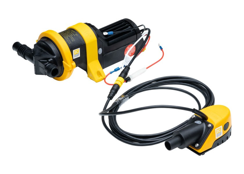 Montert Lensepumpesystem Gulper IC 24V 20 l/min med flottørbryter
