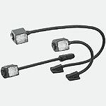 Leselampe fastmontert 12V/5W halogen 60 mm rød/klar linse for båt