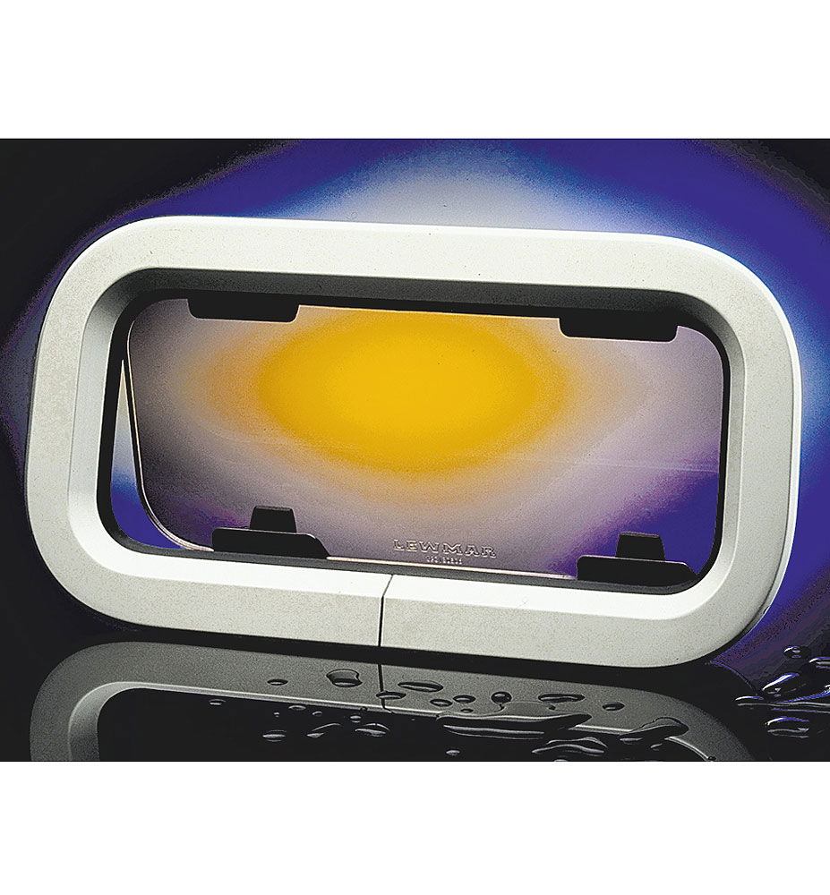 Lewmar Standard vindu fast 191 x 367 mm elfenben bakside