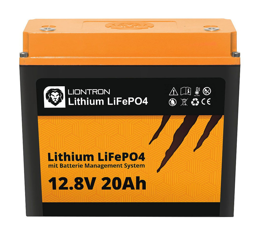 LiFePO4 batteri 12V 20Ah 256Wh med BMS 2,9 kg forside