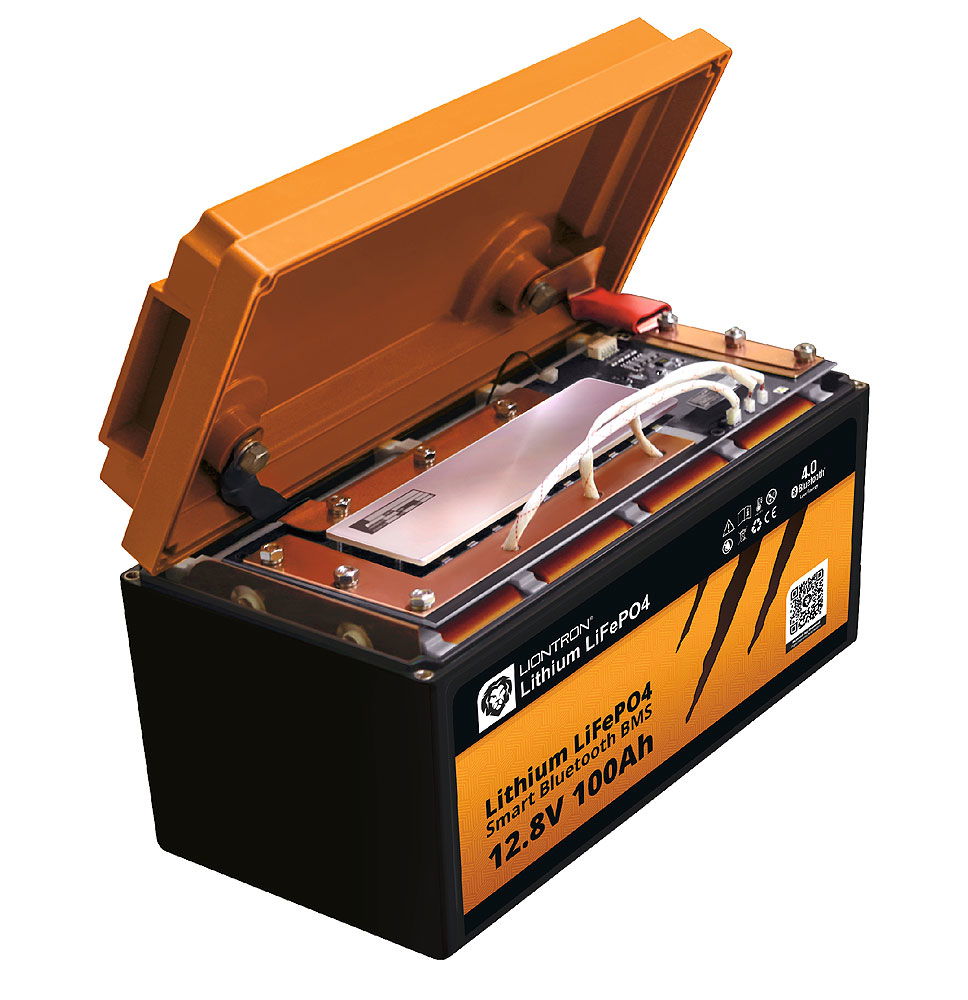 LiFePO4 batteri 12V 20Ah 256Wh med BMS 2,9 kg bakside