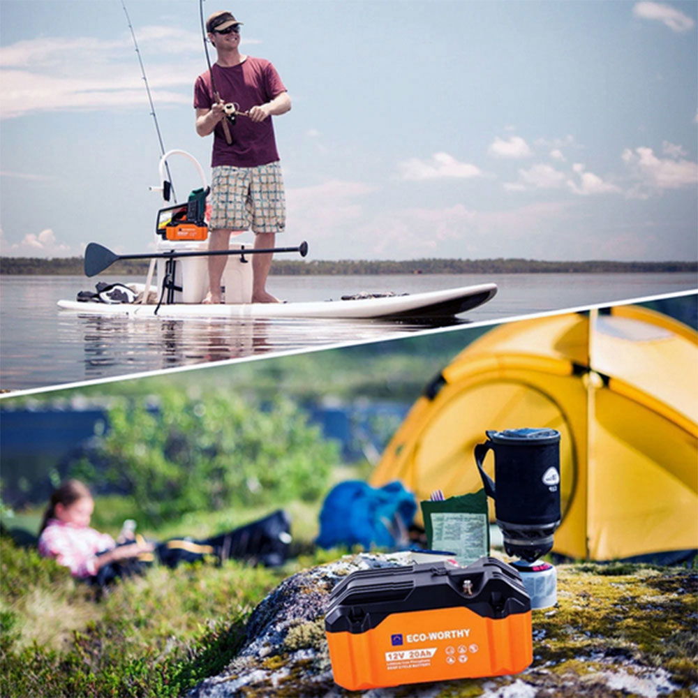 Litium LiFePO4 batteri 12V 20 Ah 256 wattimer 2,2 kg - Eco Worthy nærbilde