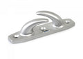 Lippklampe aluminium sølv eloksert for tau 6-14 mm par forfra