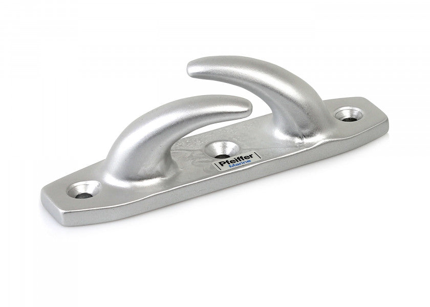 Lippklampe aluminium sølv eloksert for tau 6-14 mm par forfra
