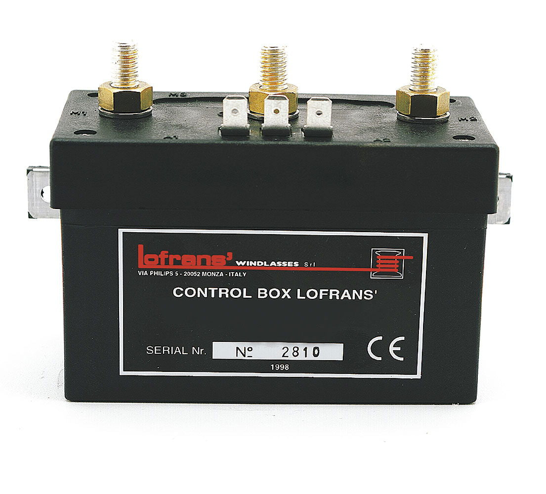 Lofrans relé 12V 500-1700 W vanntett for ankervinsj forfra