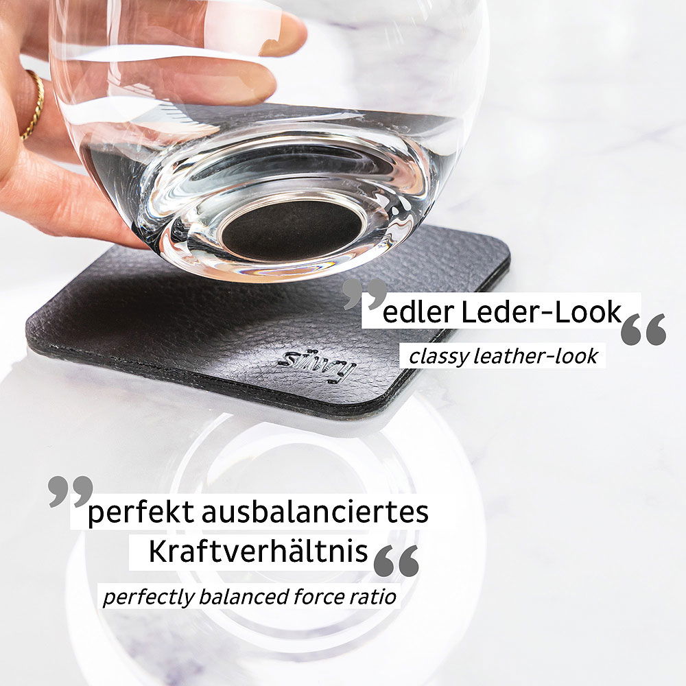 Longdrinkglass med magnet krystall 2-pack med gel-underlag